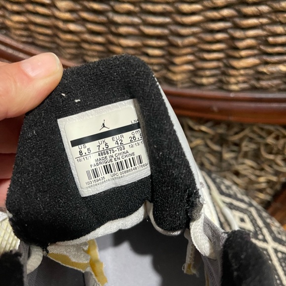 Jordan Kids Sneakers in White, Black, and Yellow